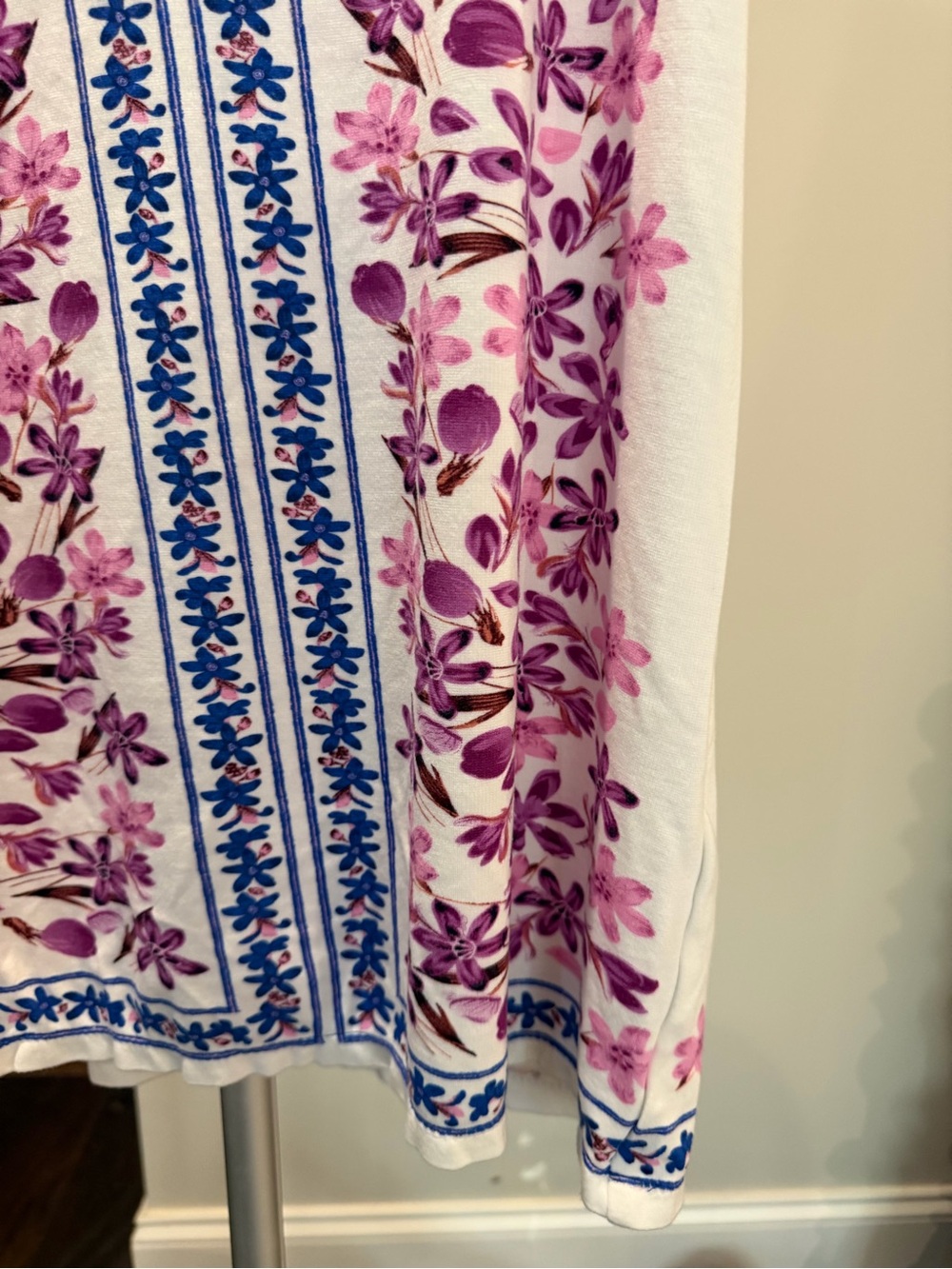 Max Studio White Pink Purple Floral Shift Dress XS - Picture 10 of 16